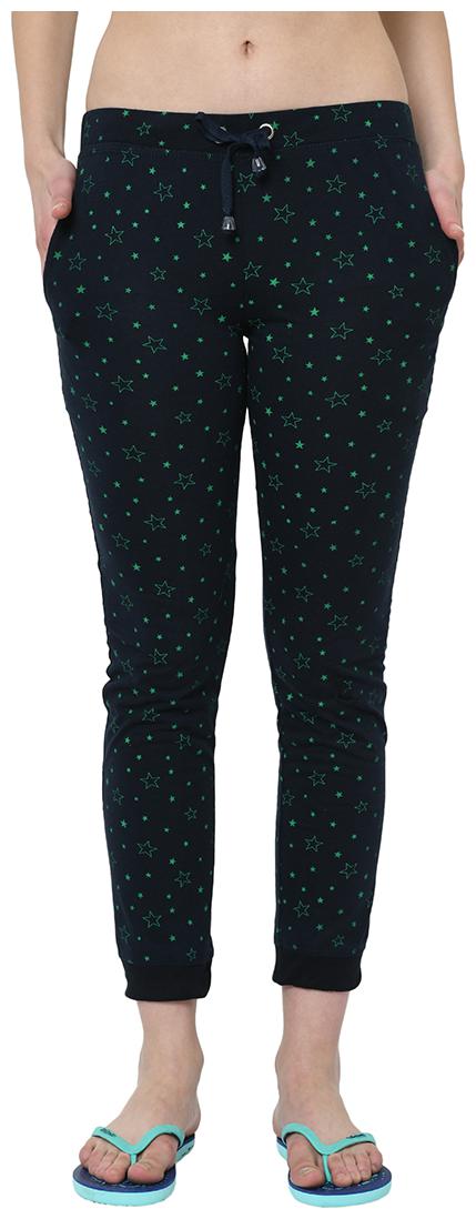 

VIMAL JONNEY Cotton Blend Printed Black Joggers For Women