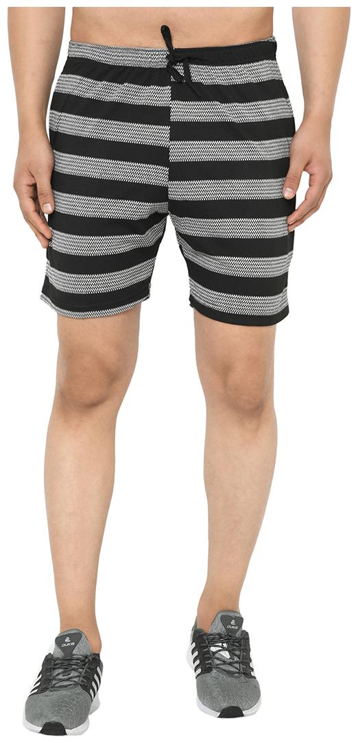 

VIMAL JONNEY Men Black Grey Regular Fit Regular Shorts
