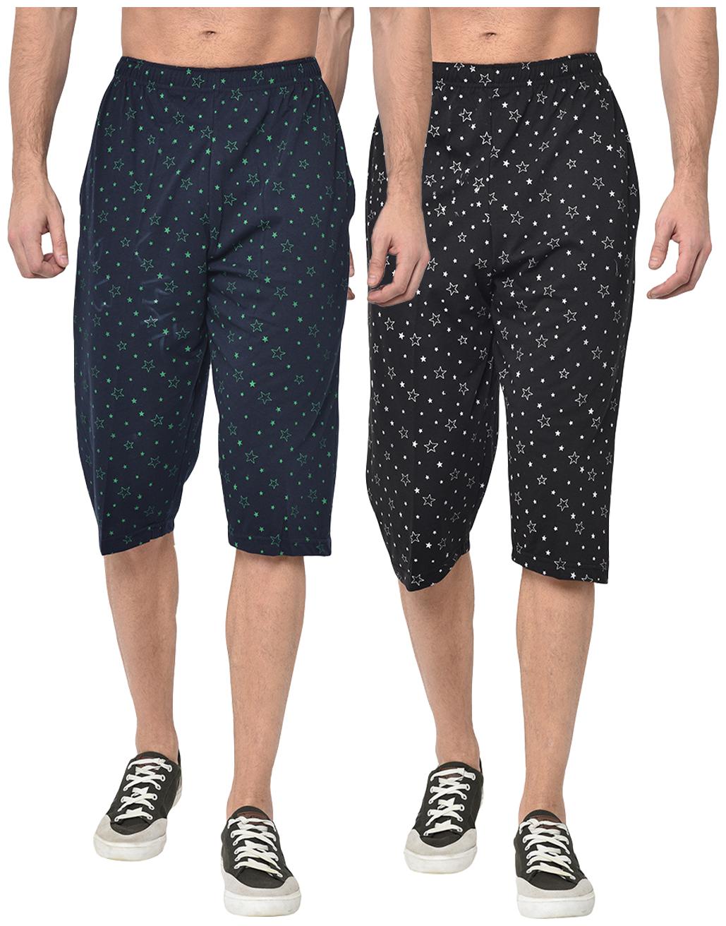 

VIMAL JONNEY Men Blue Black Regular Fit Regular Shorts