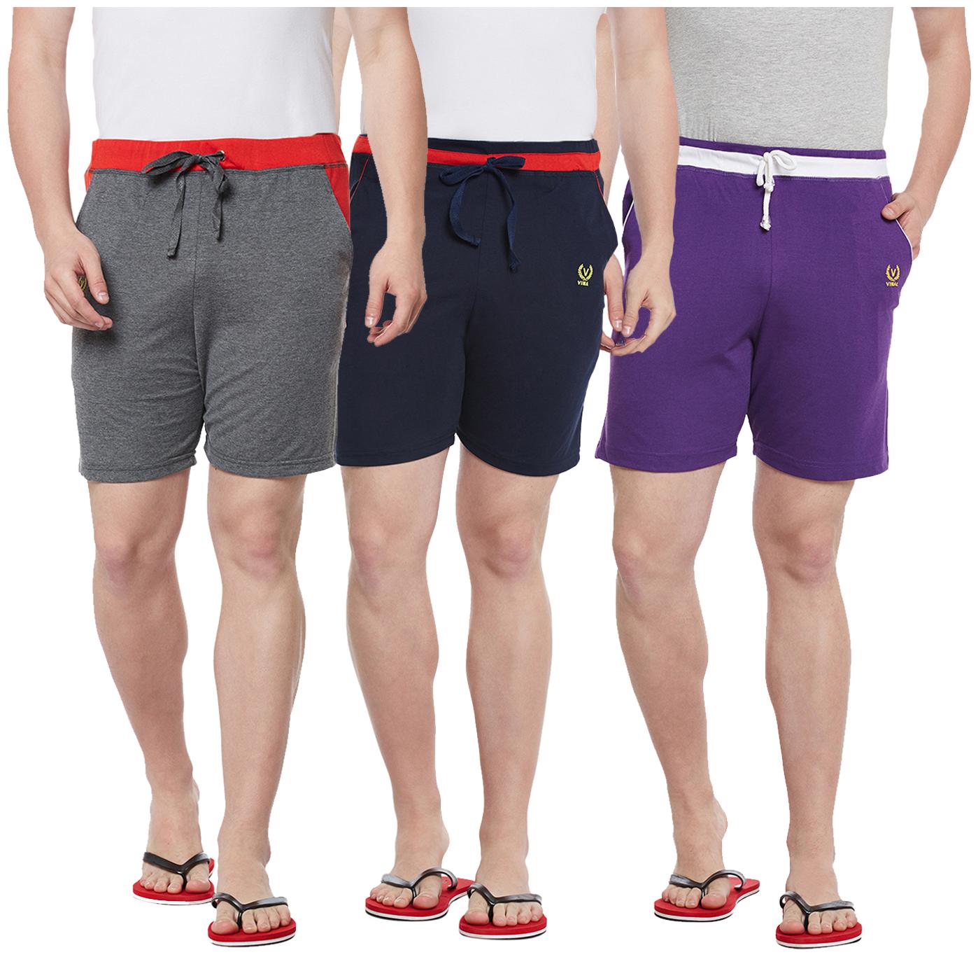 

VIMAL JONNEY Men Black Regular Fit Regular Shorts