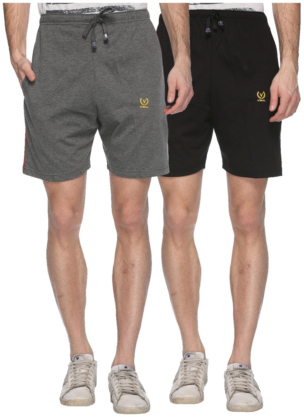 

VIMAL JONNEY Men Black Regular Fit Regular Shorts