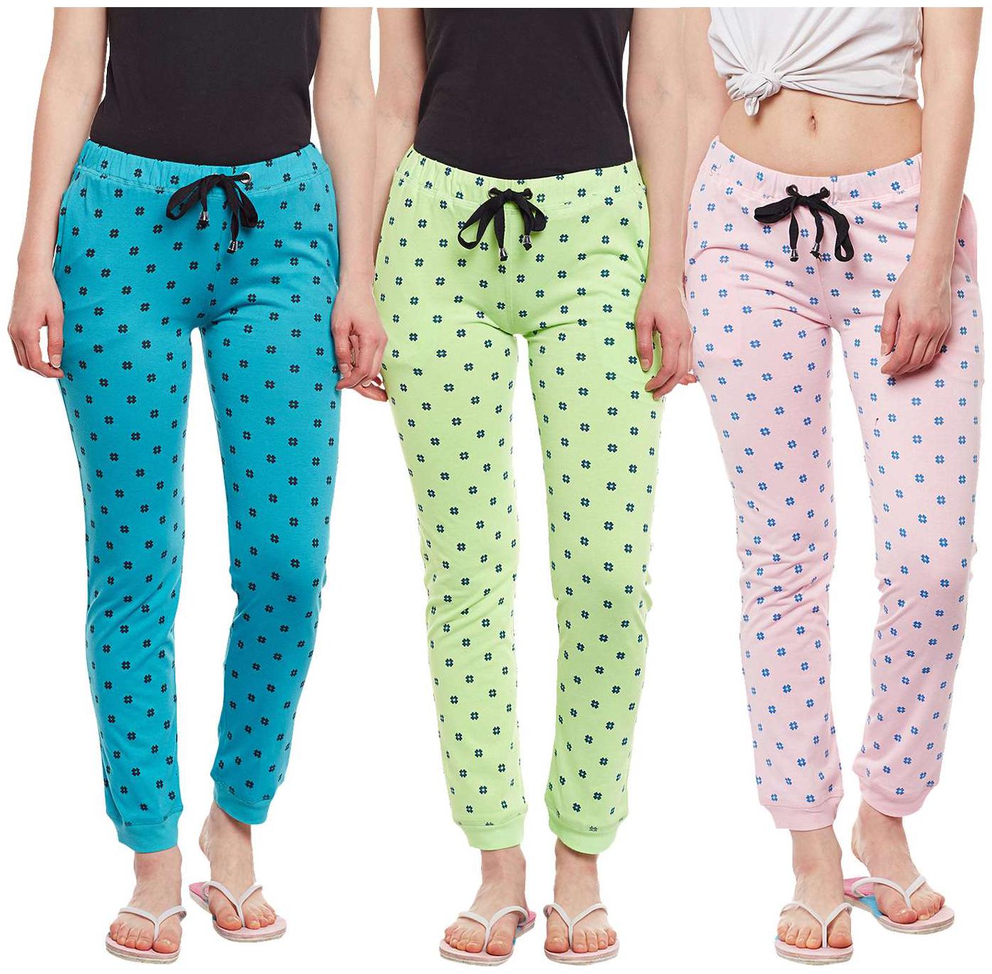 

VIMAL JONNEY Women Regular fit Cotton Printed Track pants - Multi