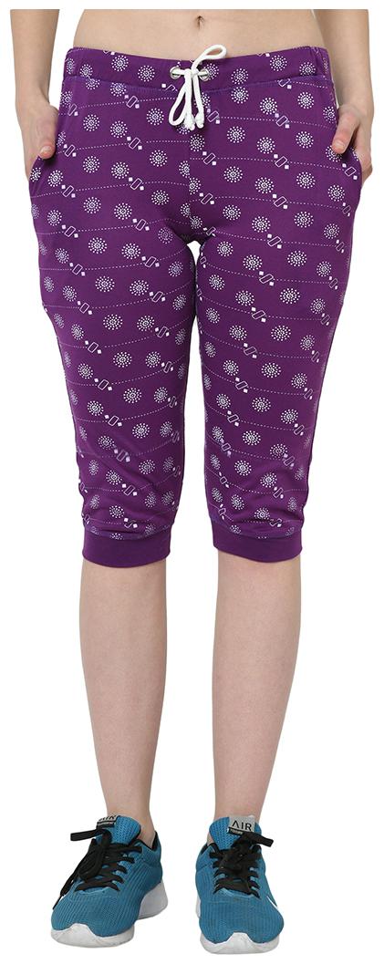 

VIMAL JONNEY Women Printed Regular capri - Purple