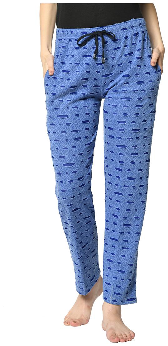 

Vimal Jonney Women Cotton Blend Self Design Track Pants (Blue)