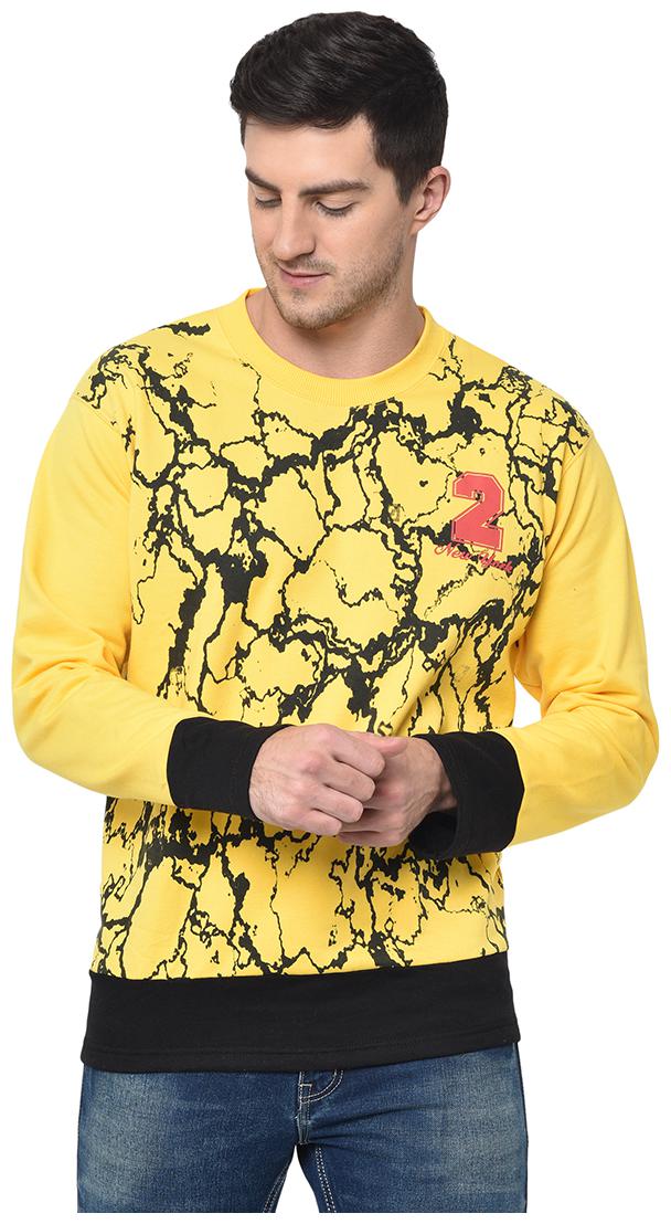 

VIMAL JONNEY Men Yellow Round neck Sweatshirt