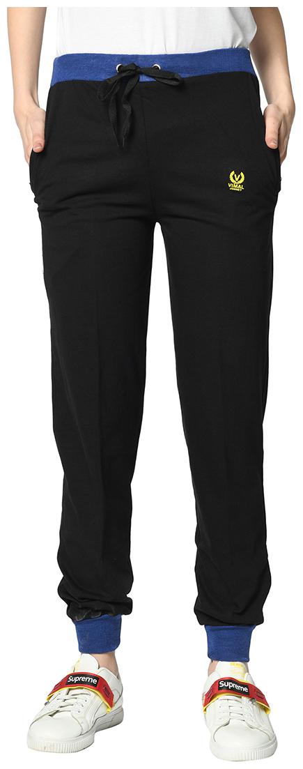

Vimal Jonney Women Cotton Blend Solid Joggers (Black)