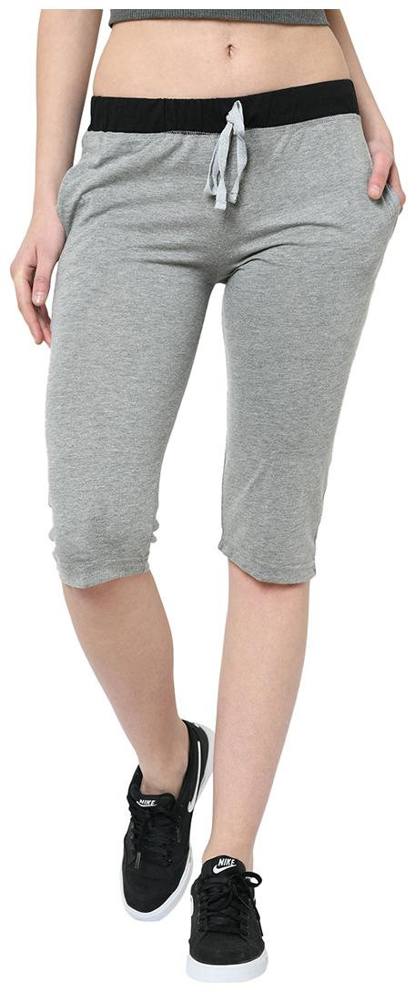 

VIMAL JONNEY Women Solid Regular capri - Silver