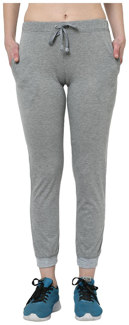 

VIMAL JONNEY Cotton Blend Solid Grey Joggers For Women