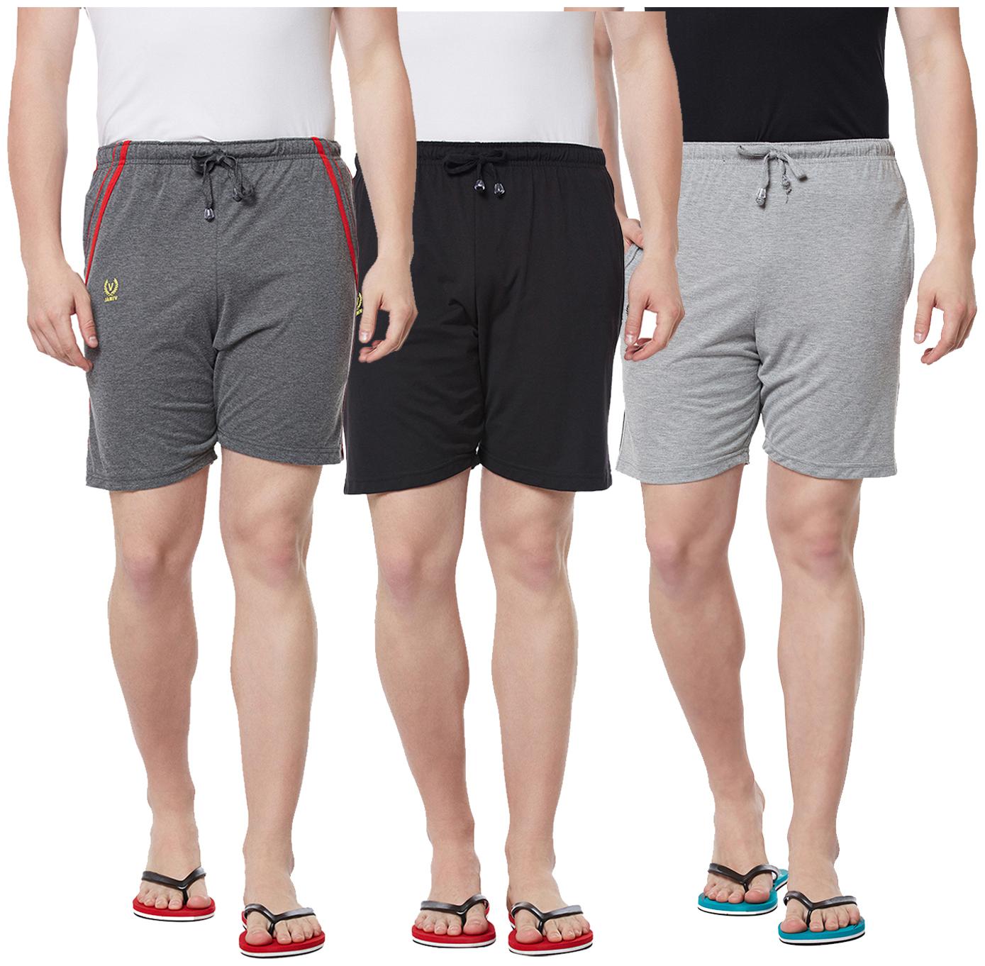 

VIMAL JONNEY Men Black Regular Fit Regular Shorts