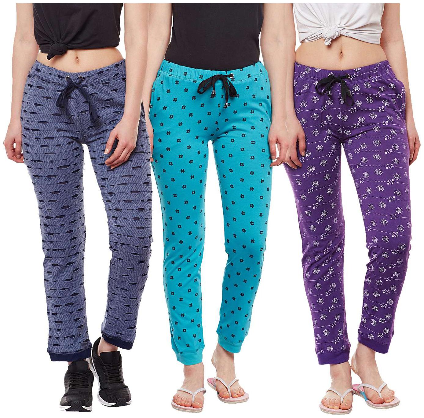 

VIMAL JONNEY Women Regular fit Cotton Printed Track pants - Multi