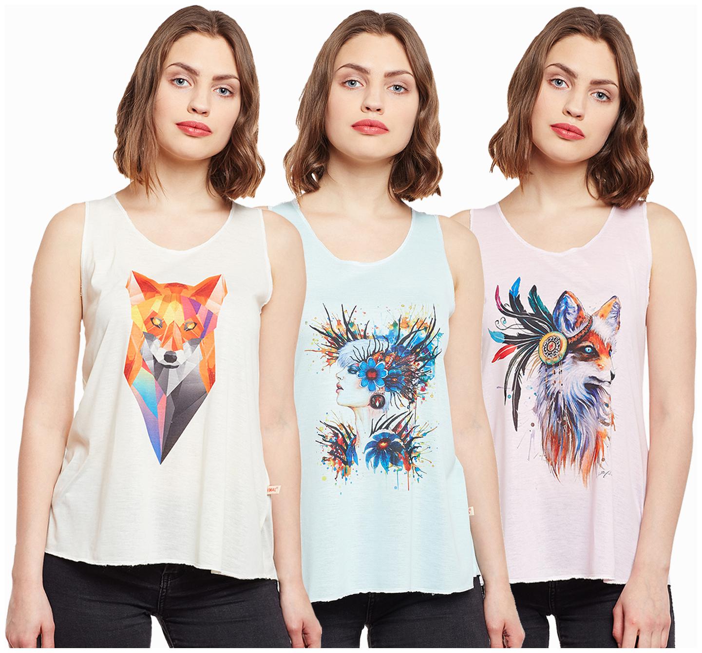

VIMAL JONNEY Women Printed Regular top - Multi