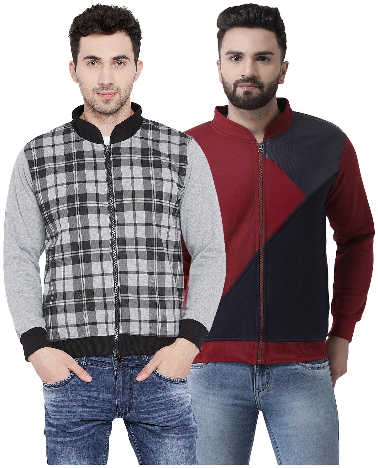 

VIMAL JONNEY Multicolor Cotton Sweatshirts For Men(Pack Of 2)