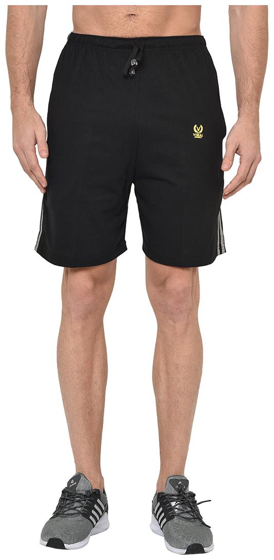 

VIMAL JONNEY Men Black Regular Fit Regular Shorts