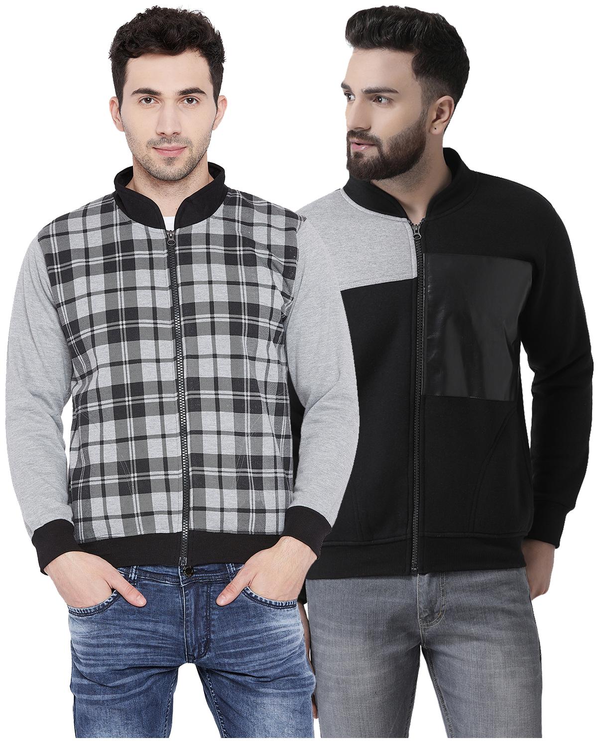 

VIMAL JONNEY Multicolor Cotton Sweatshirts For Men(Pack Of 2)