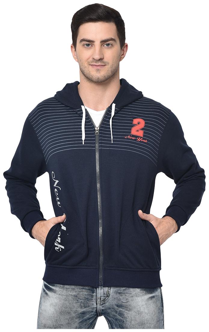 

VIMAL JONNEY Men Blue Hooded Sweatshirt