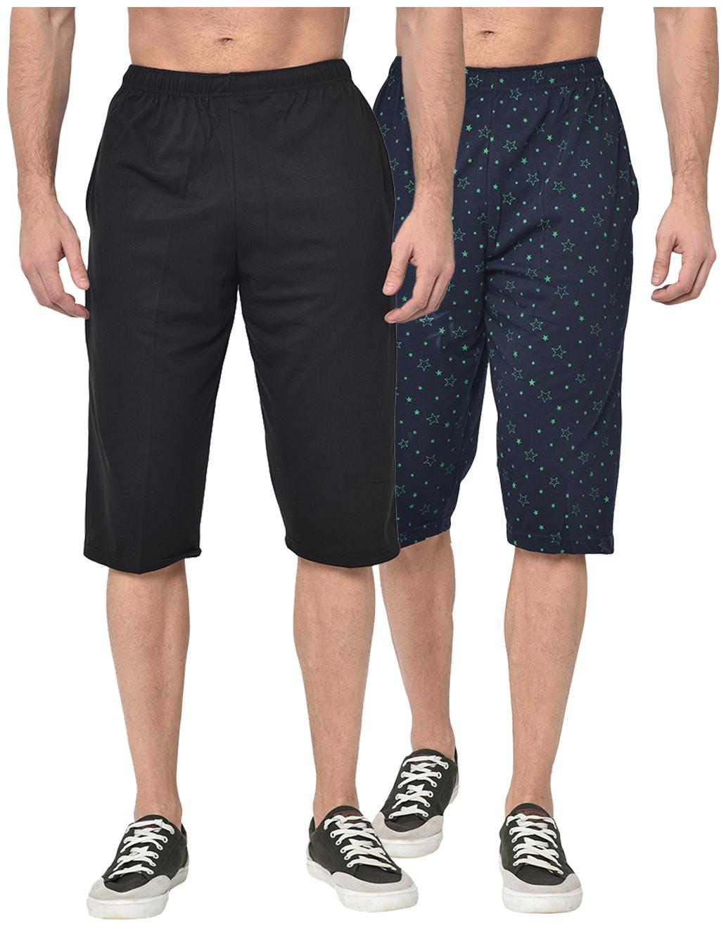 

VIMAL JONNEY Men Blue Black Regular Fit Regular Shorts