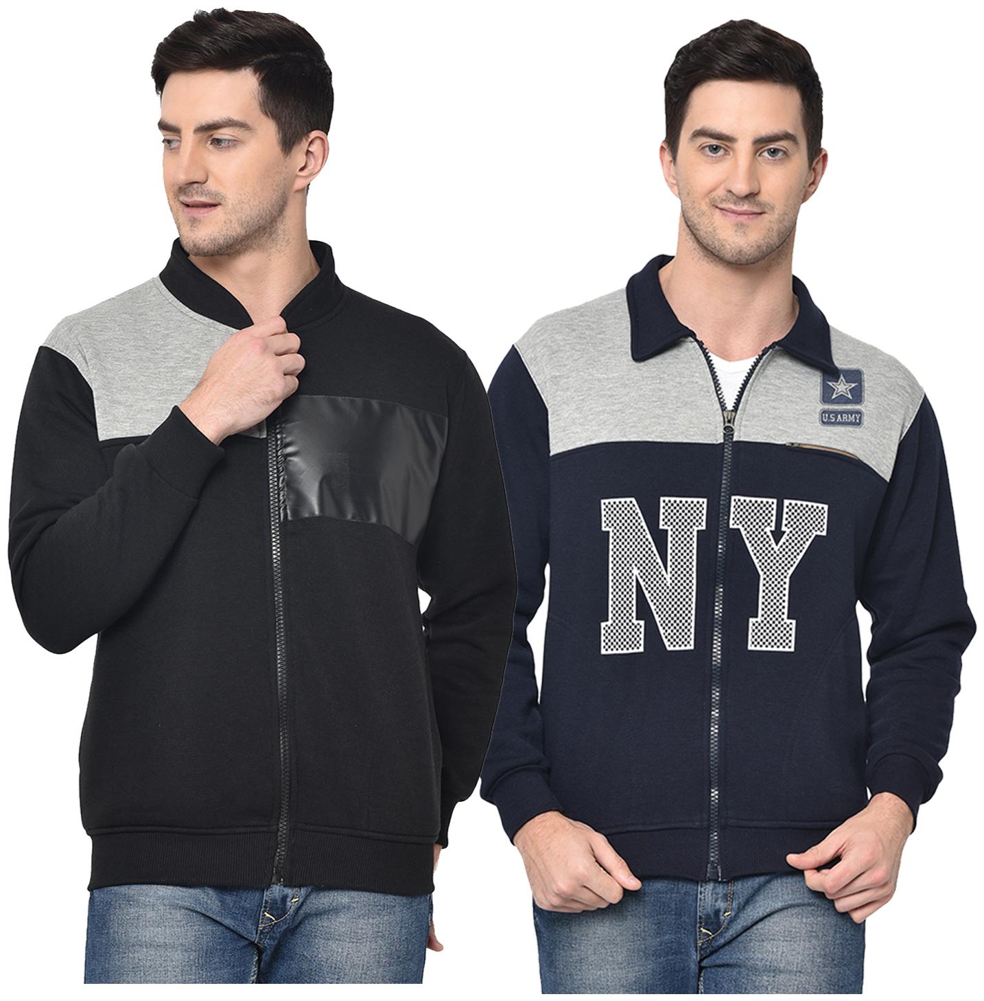 

VIMAL JONNEY Cotton Blend Printed Multi Color Sweatshirt For Men (Pack Of 2)