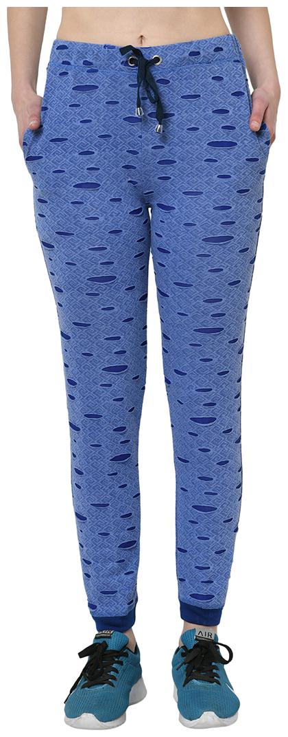 

VIMAL JONNEY Cotton Blend Self Design Blue Joggers For Women