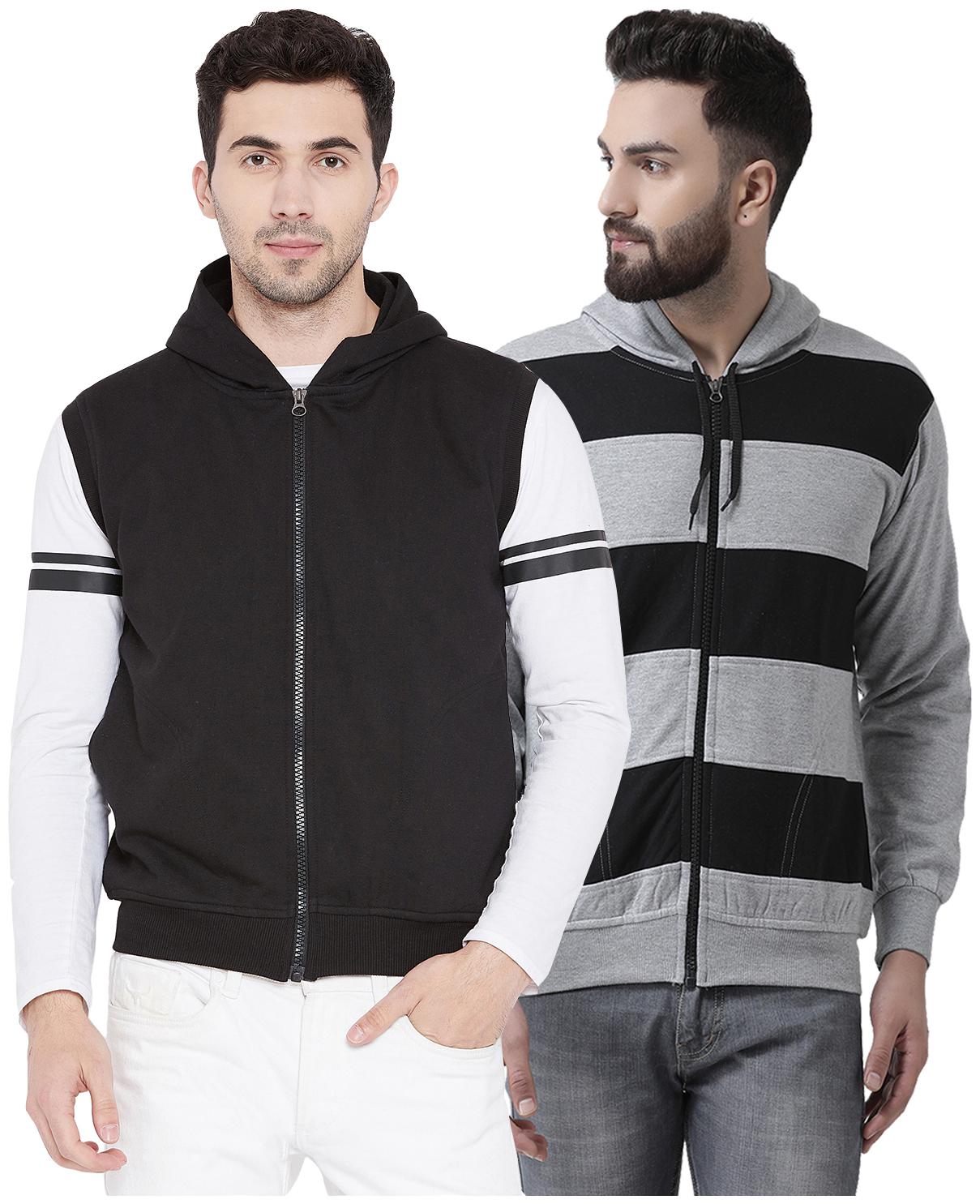 

VIMAL JONNEY Multicolor Cotton Sweatshirts For Men(Pack Of 2)