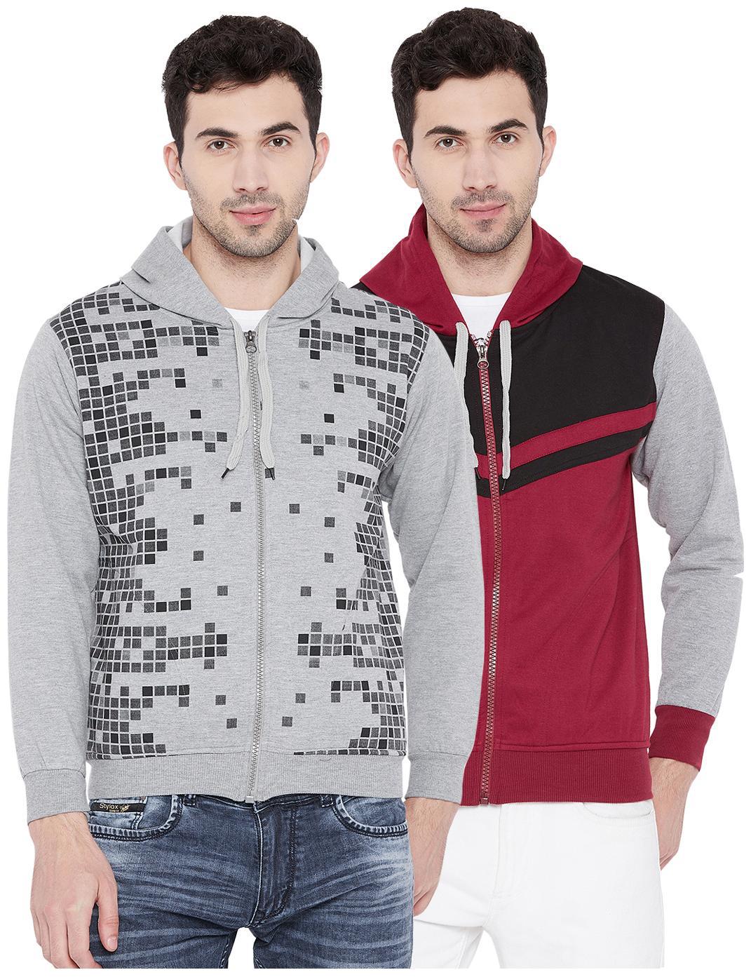 

Vimal Jonney Multicolor Cotton Sweatshirts For Men(Pack Of 2)