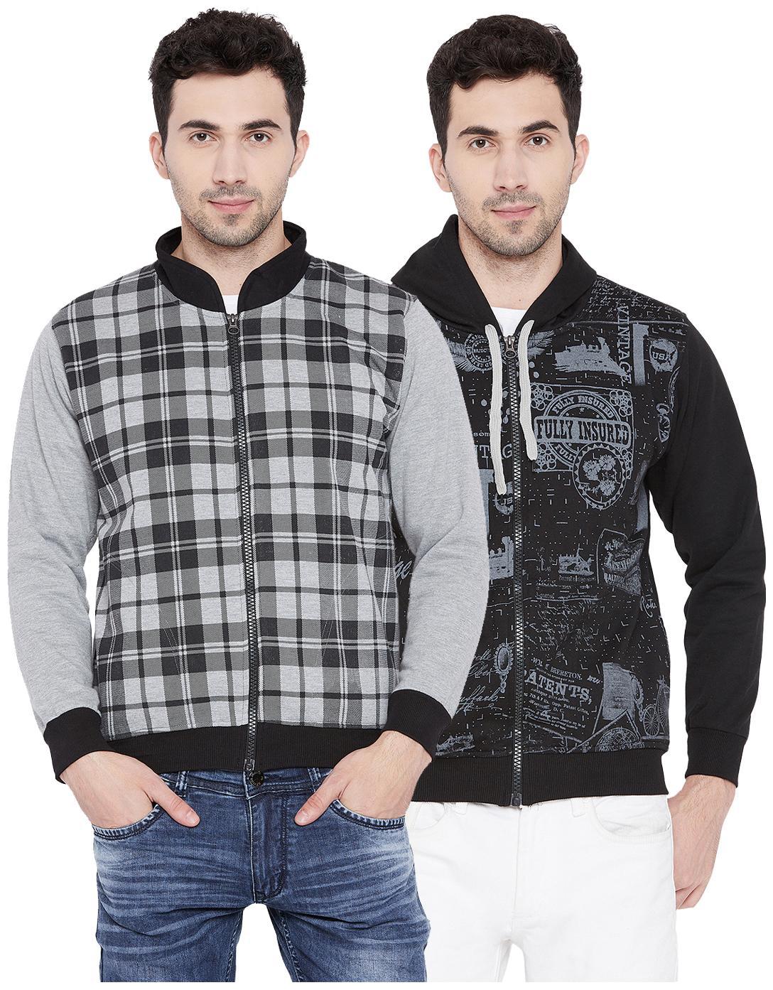 

Vimal Jonney Multicolor Cotton Sweatshirts For Men(Pack Of 2)