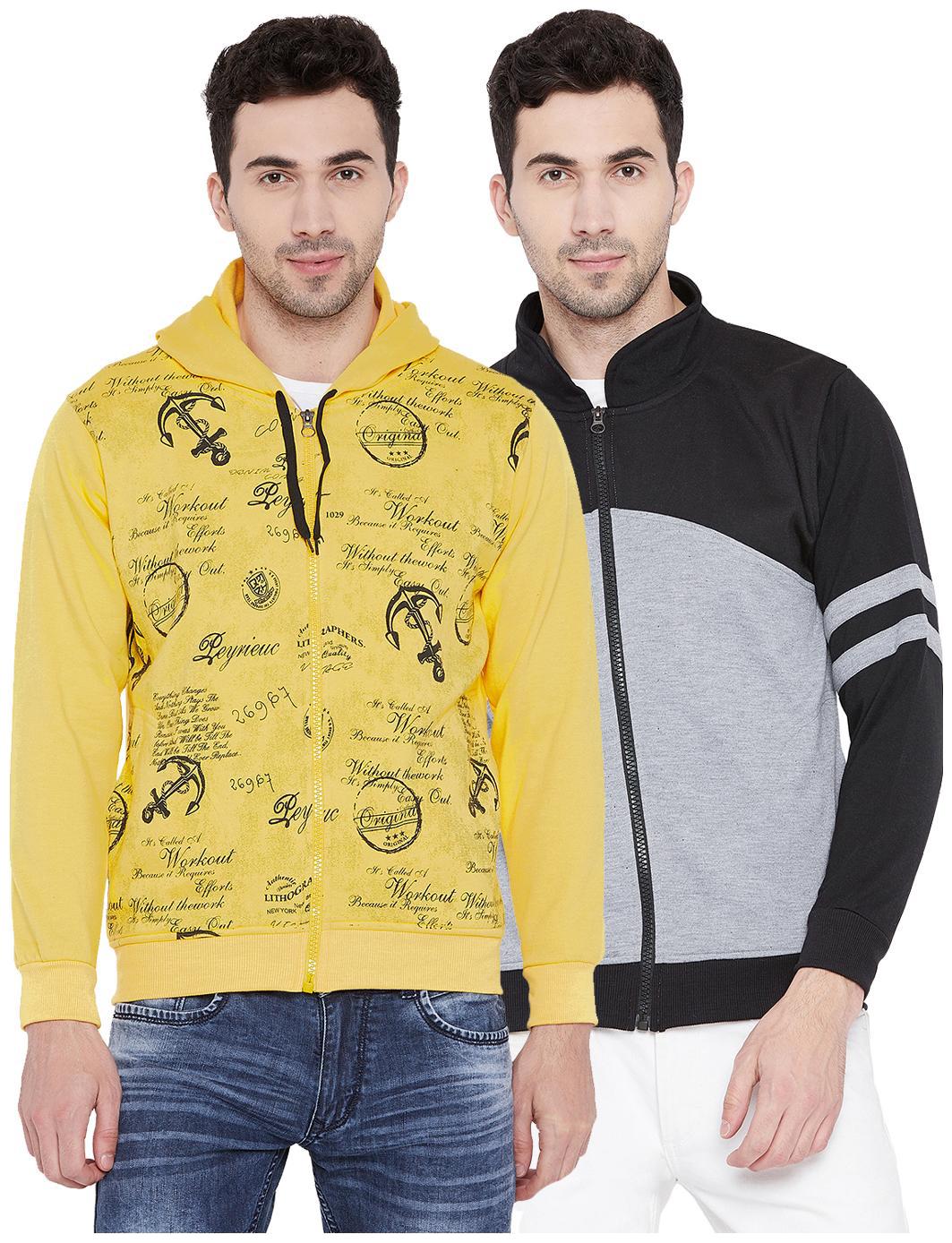 

Vimal Jonney Multicolor Cotton Sweatshirts For Men(Pack Of 2)