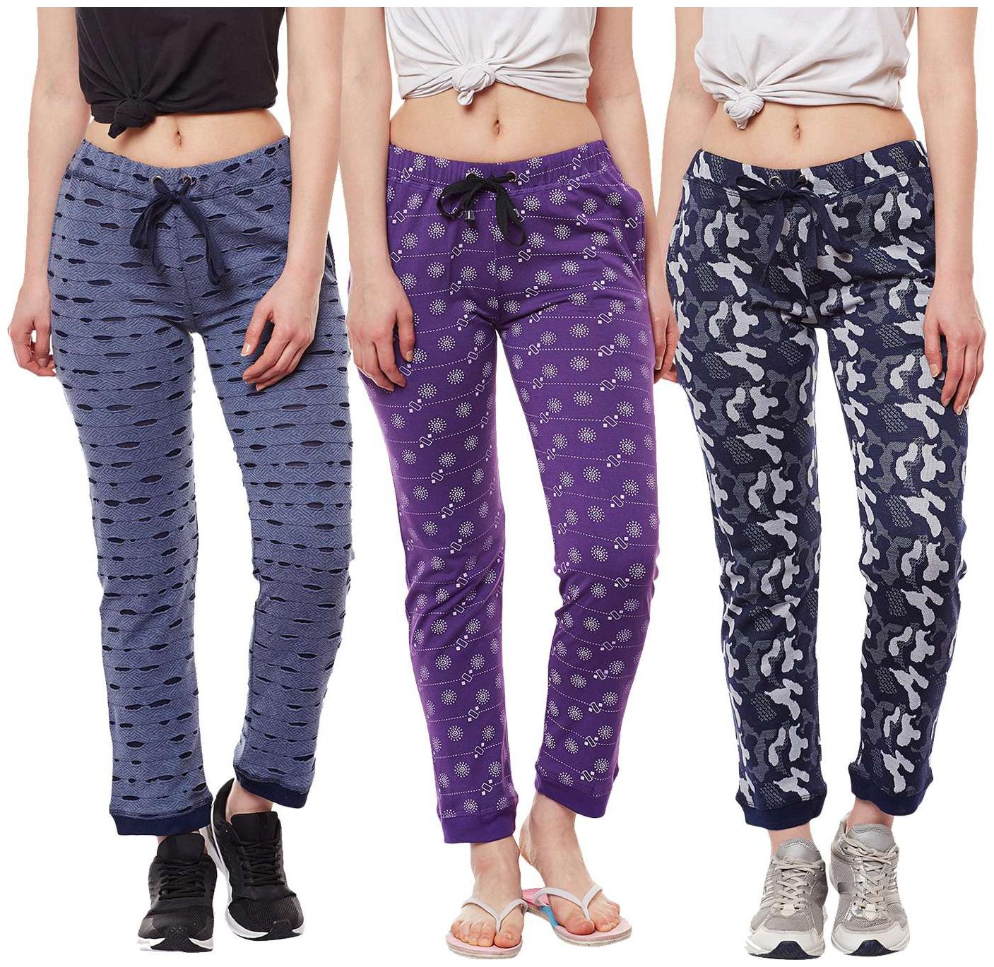 

VIMAL JONNEY Women Regular fit Cotton Printed Track pants - Multi
