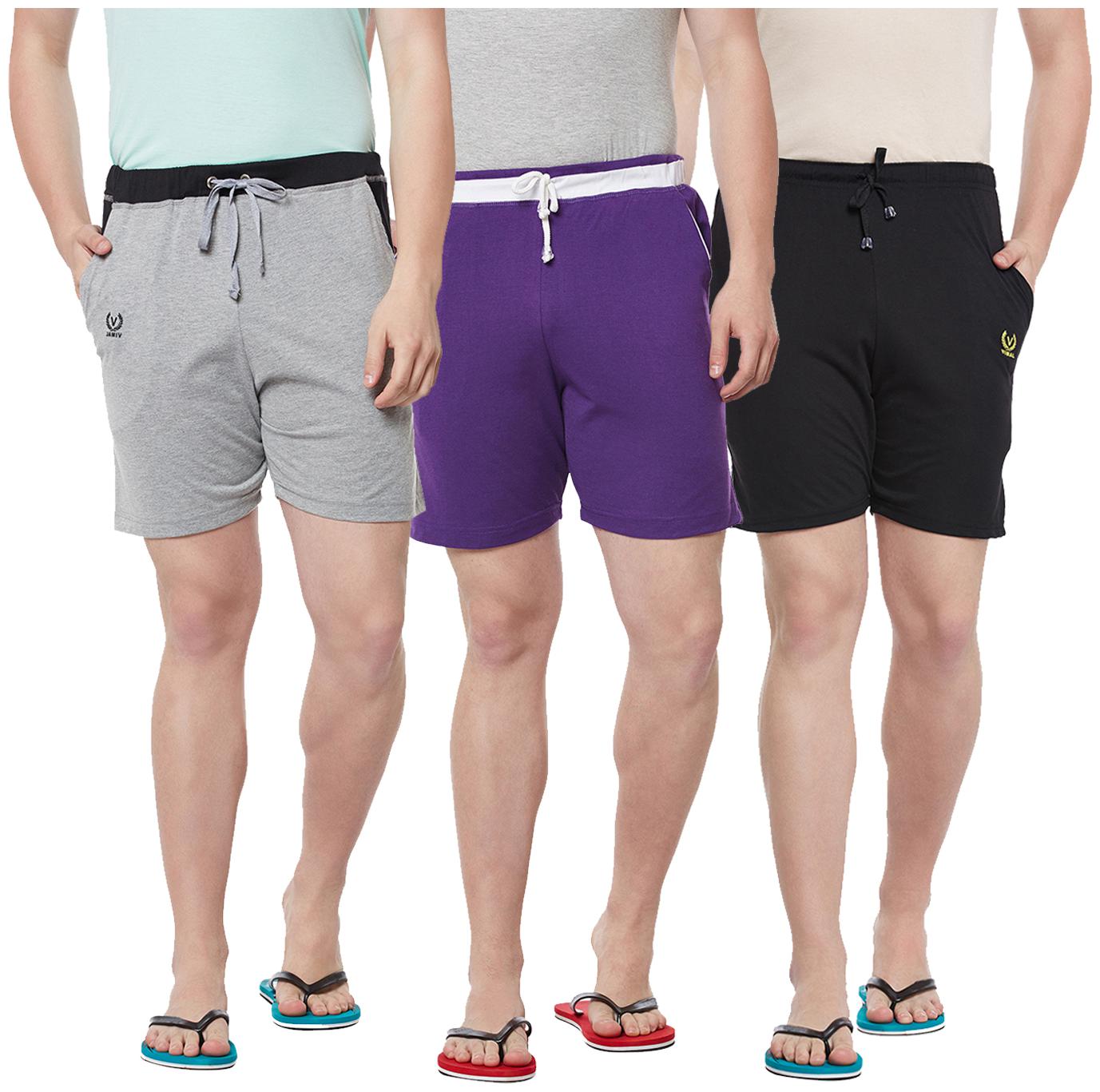 

VIMAL JONNEY Men Black Regular Fit Regular Shorts