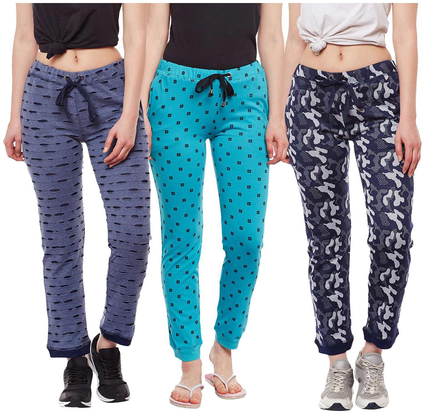 

VIMAL JONNEY Women Regular fit Cotton Printed Track pants - Multi
