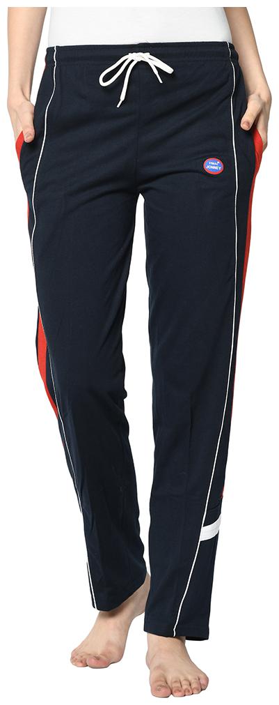 

Vimal Jonney Women Cotton Blend Solid Track Pants (Blue)