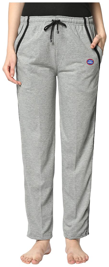 

Vimal Jonney Women Cotton Blend Solid Track Pants (Grey)