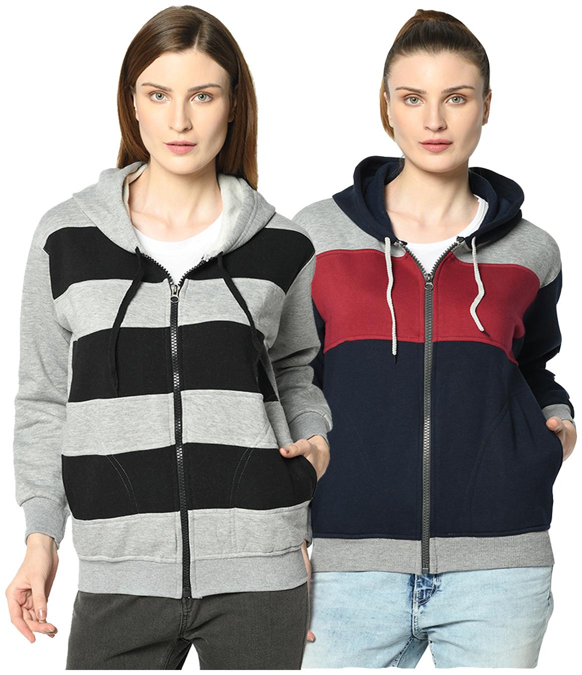 

VIMAL JONNEY Women Colourblocked Hoodie - Multi