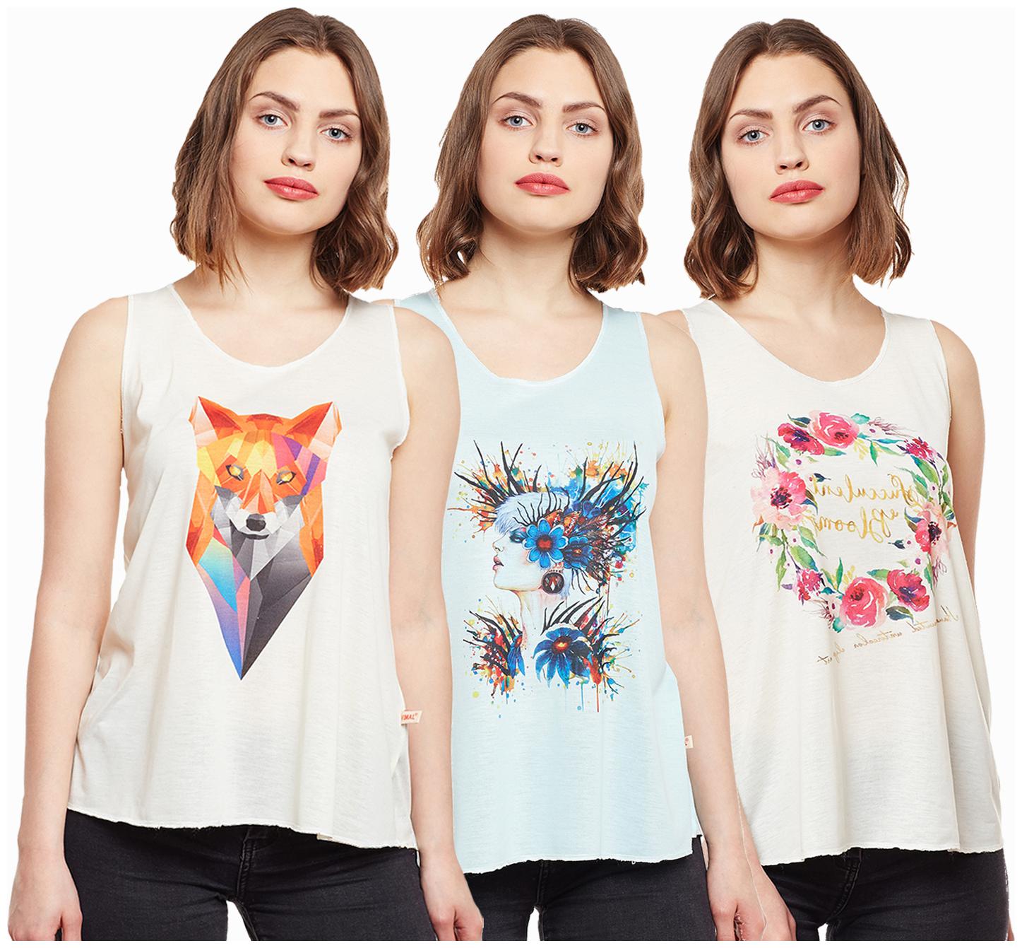 

VIMAL JONNEY Women Printed Regular top - Multi