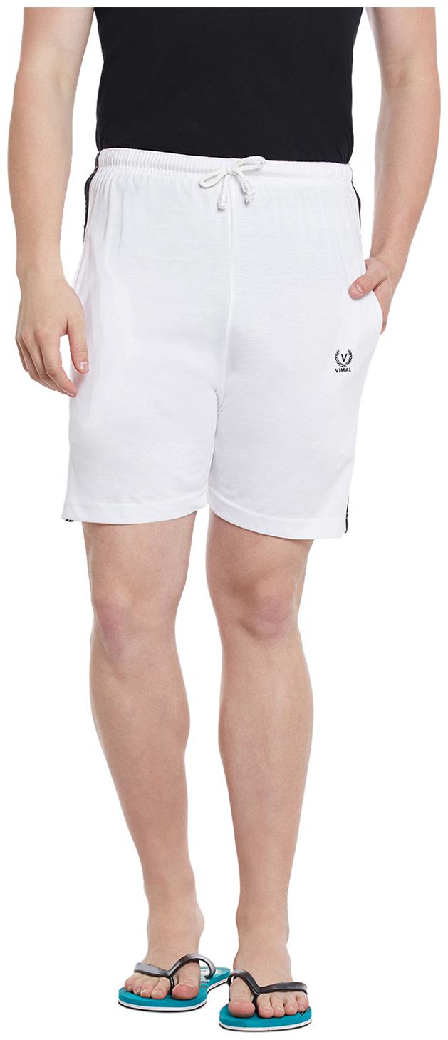 

VIMAL JONNEY Men White Regular Fit Regular Shorts
