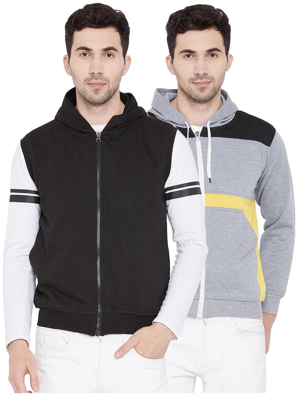 

Vimal Jonney Multicolor Cotton Sweatshirts For Men(Pack Of 2)