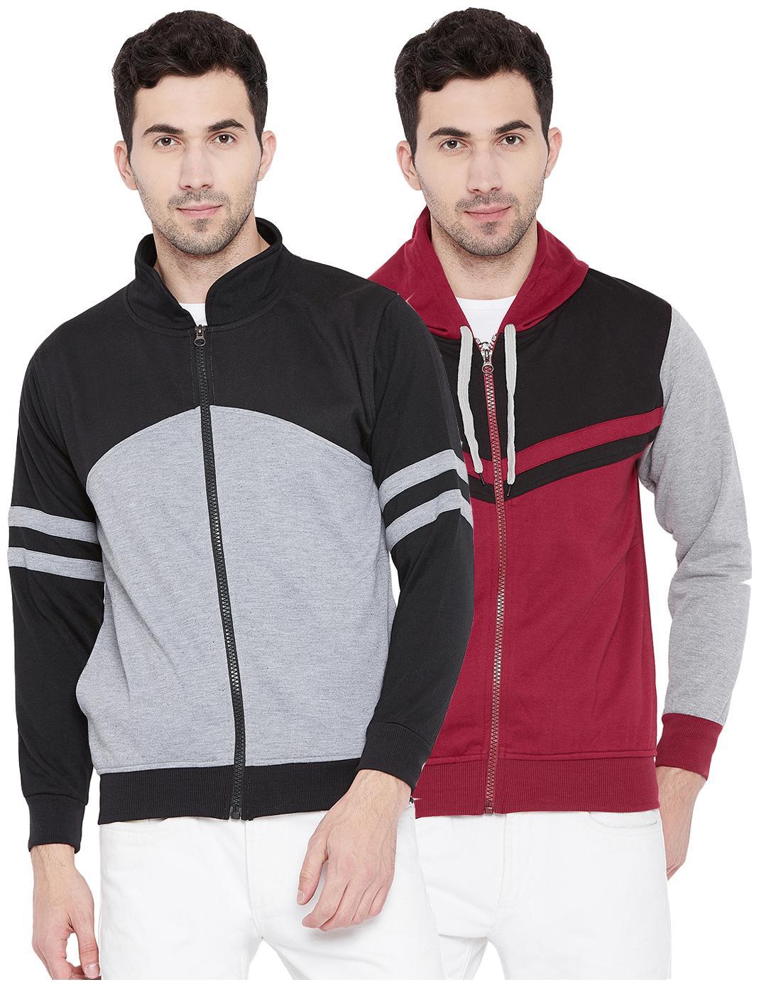 

Vimal Jonney Multicolor Cotton Sweatshirts For Men(Pack Of 2)