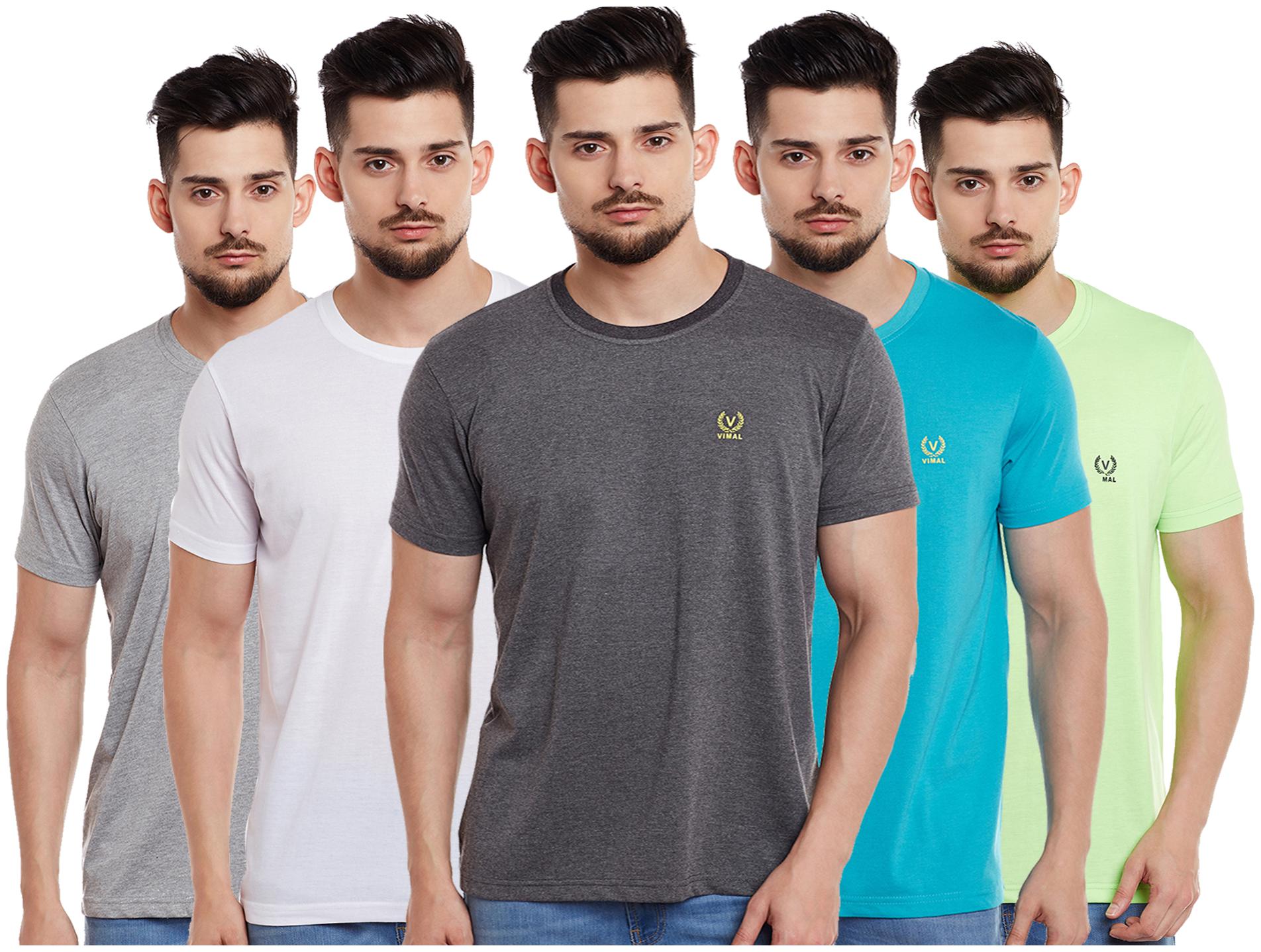 

Vimal Jonney Multicolor Cotton Tshirts For Men(Pack Of 5)