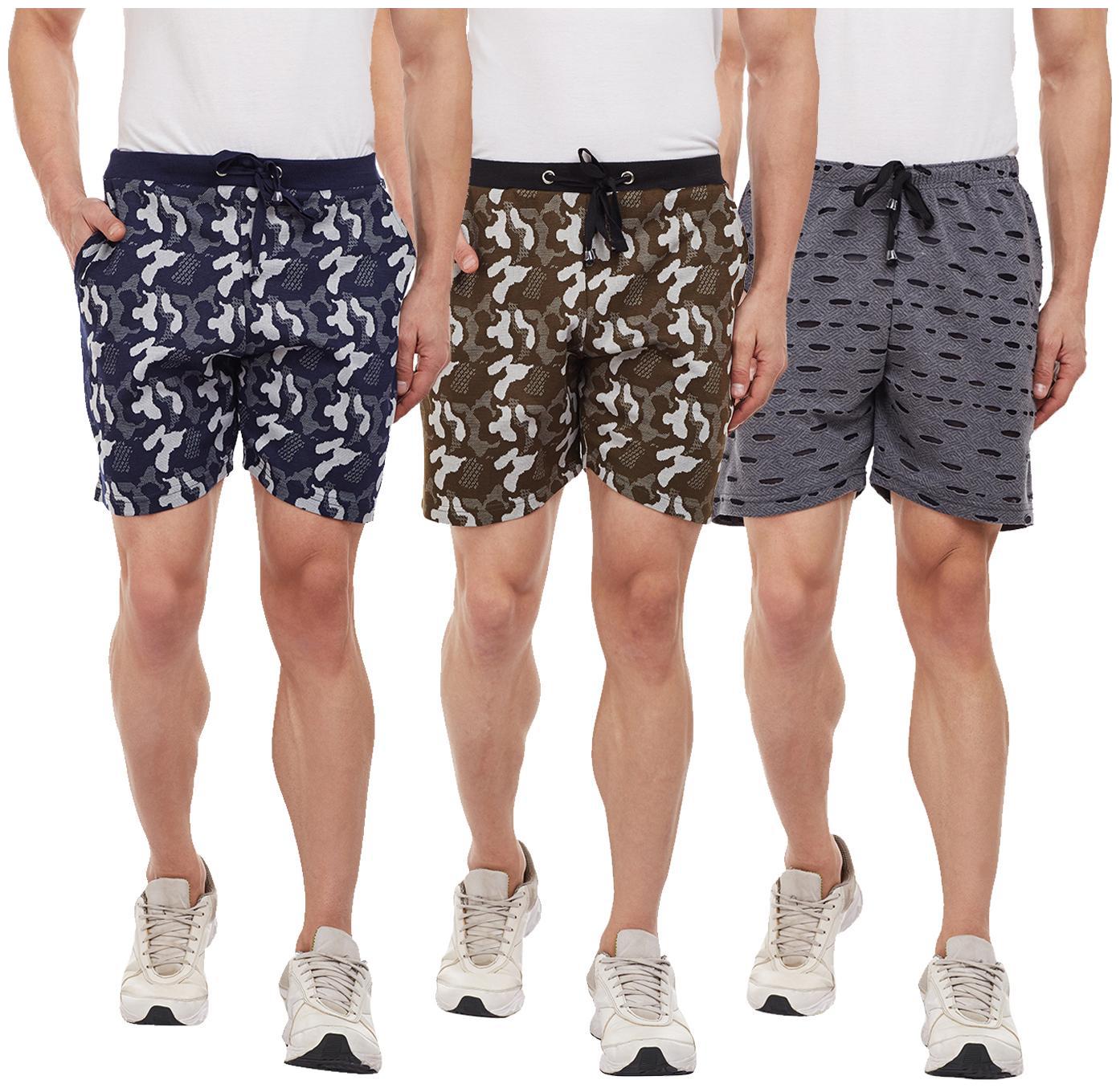 

Vimal Jonney Cotton Multicolor Shorts For Men(Pack Of 3)