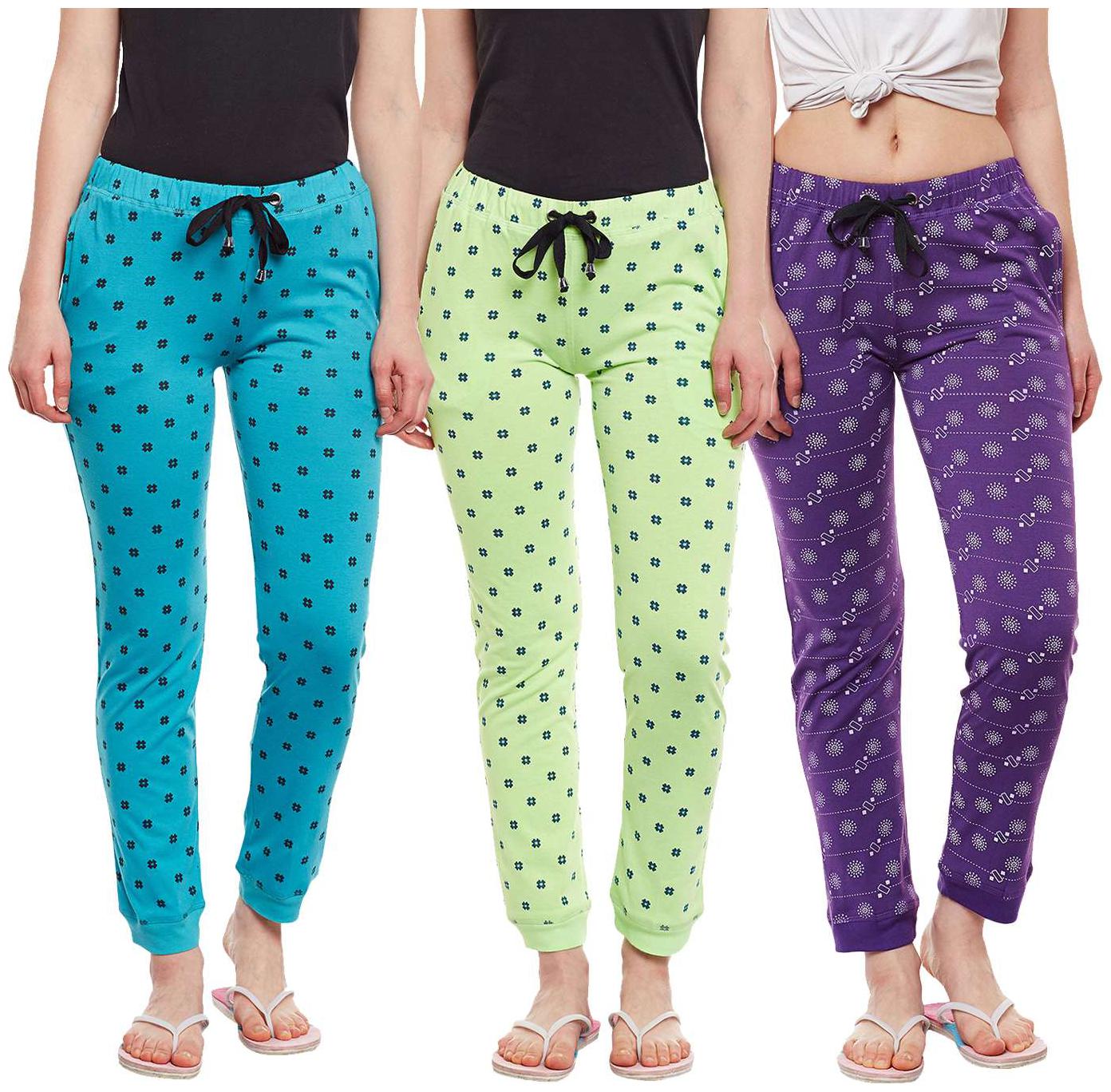 

VIMAL JONNEY Women Regular fit Cotton Printed Track pants - Multi