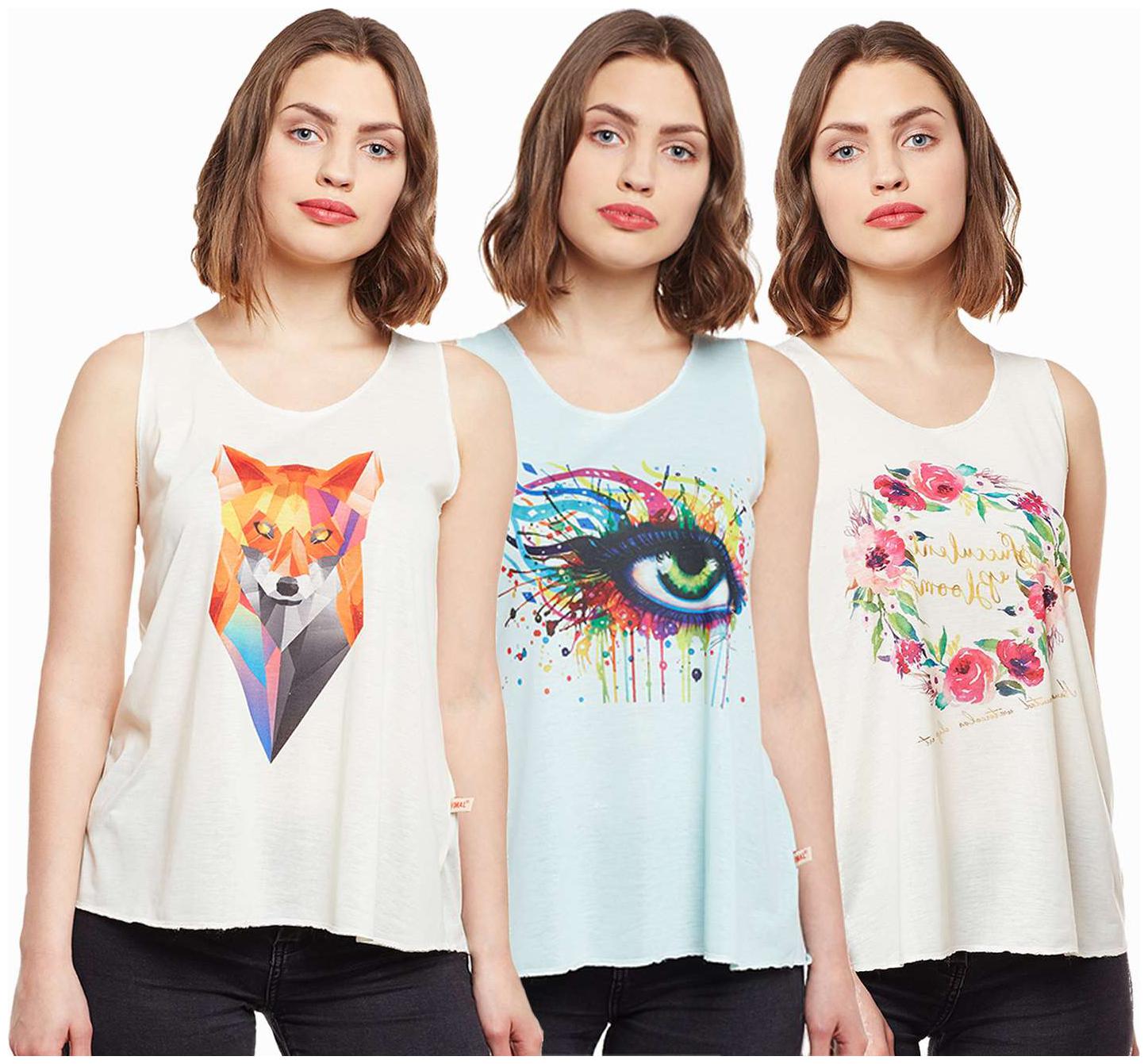 

VIMAL JONNEY Women Printed Regular top - Multi