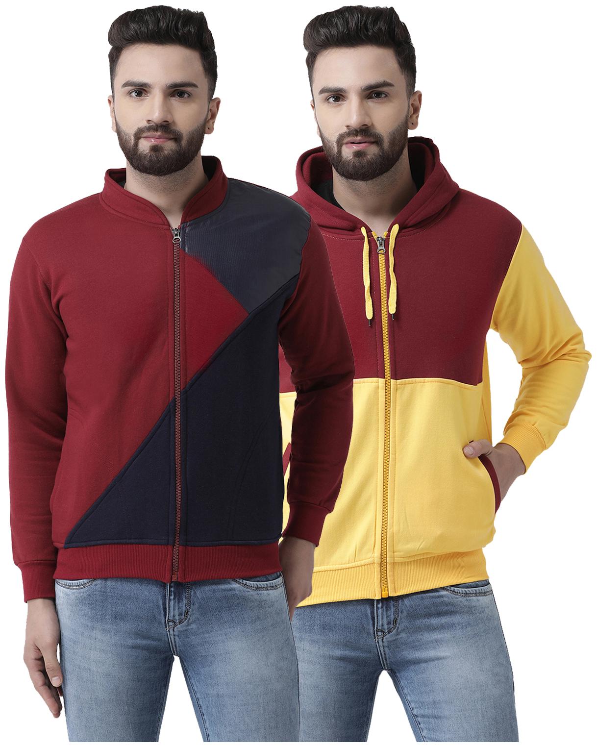 

VIMAL JONNEY Men Cotton Colorblocked Sweatshirt Multi