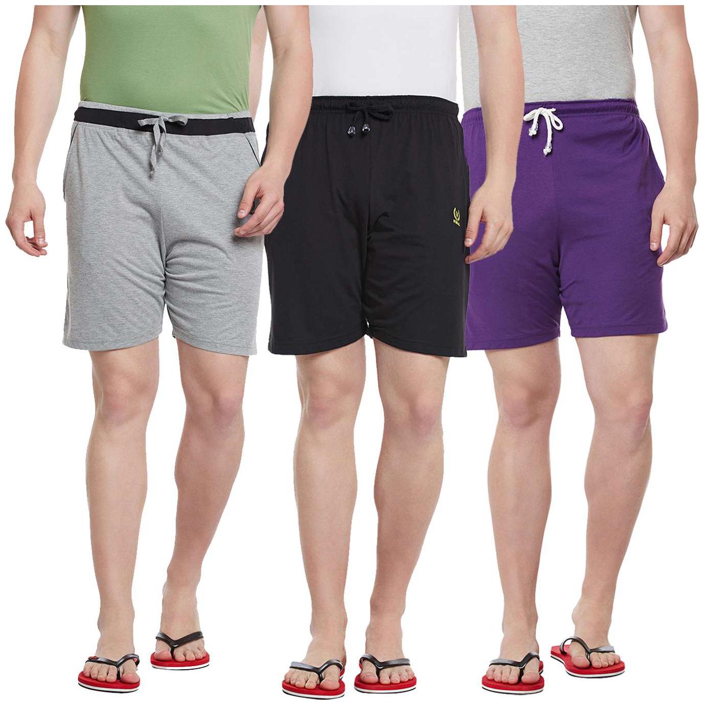 

VIMAL JONNEY Men Black Regular Fit Regular Shorts