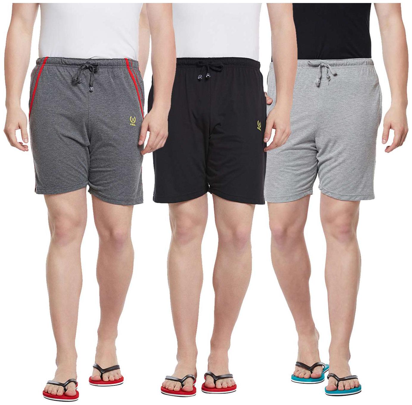 

VIMAL JONNEY Men Black Regular Fit Regular Shorts