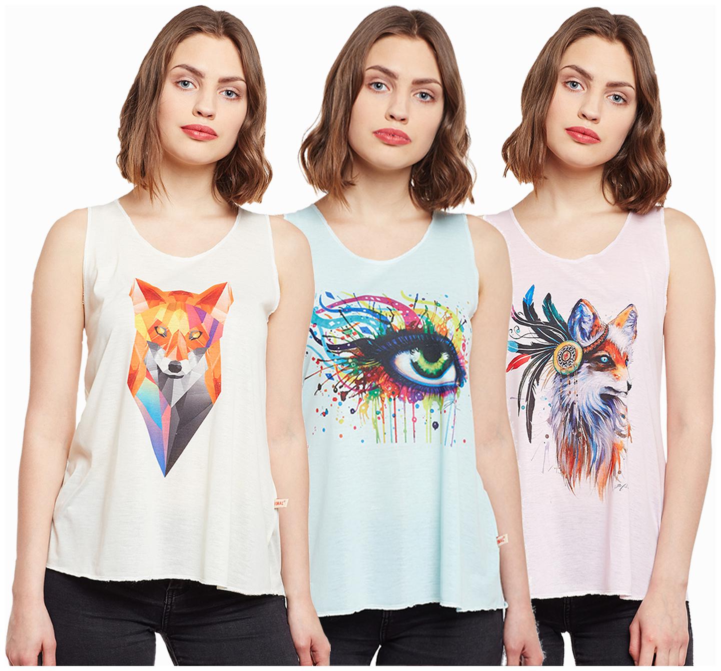 

VIMAL JONNEY Women Printed Regular top - Multi