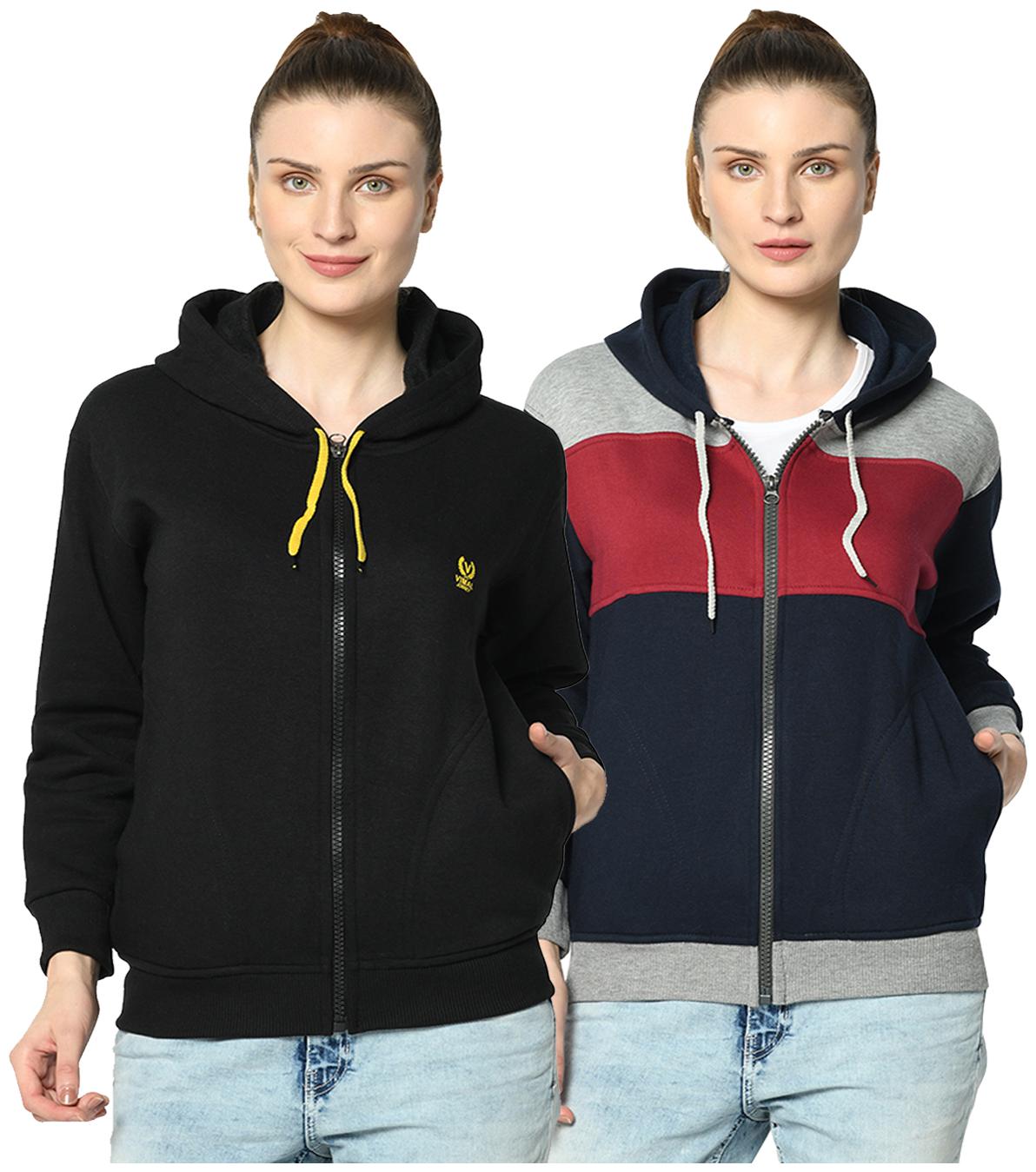 

VIMAL JONNEY Women Solid Hoodie - Multi