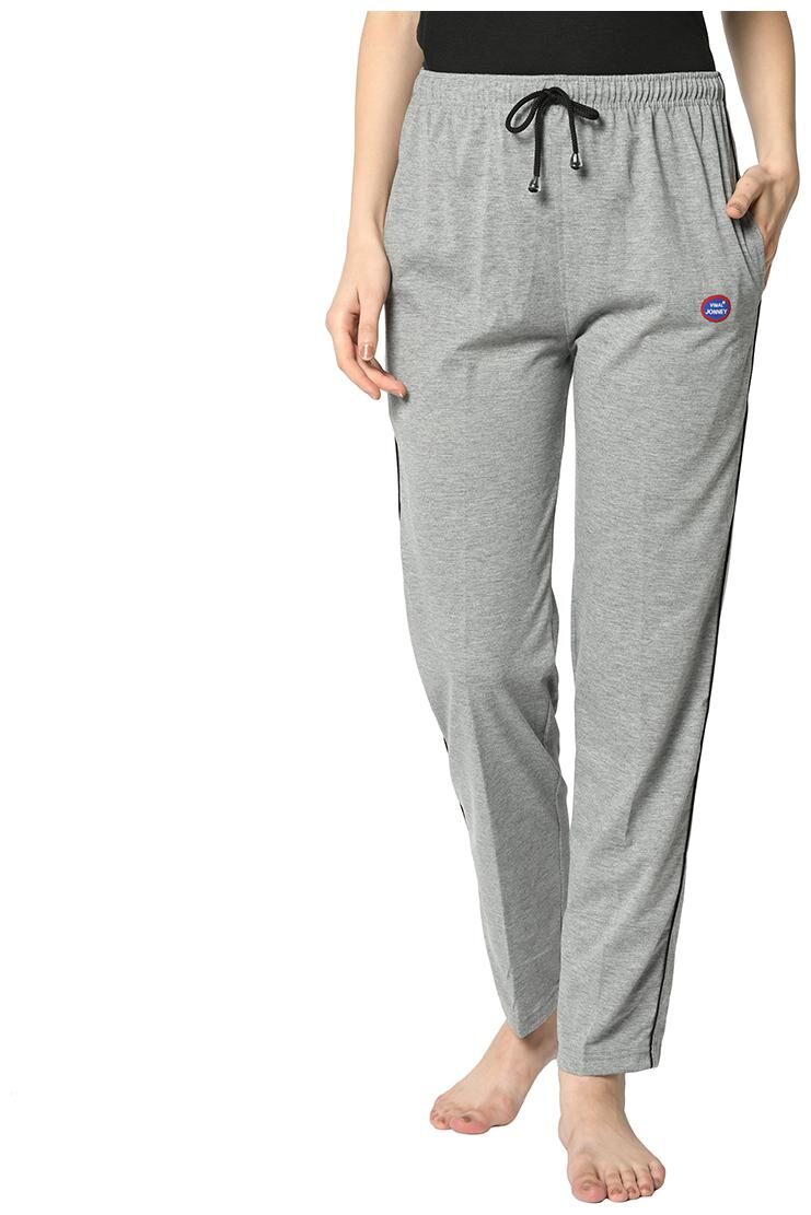 

Vimal Jonney Women Cotton Blend Solid Track Pants (Grey)