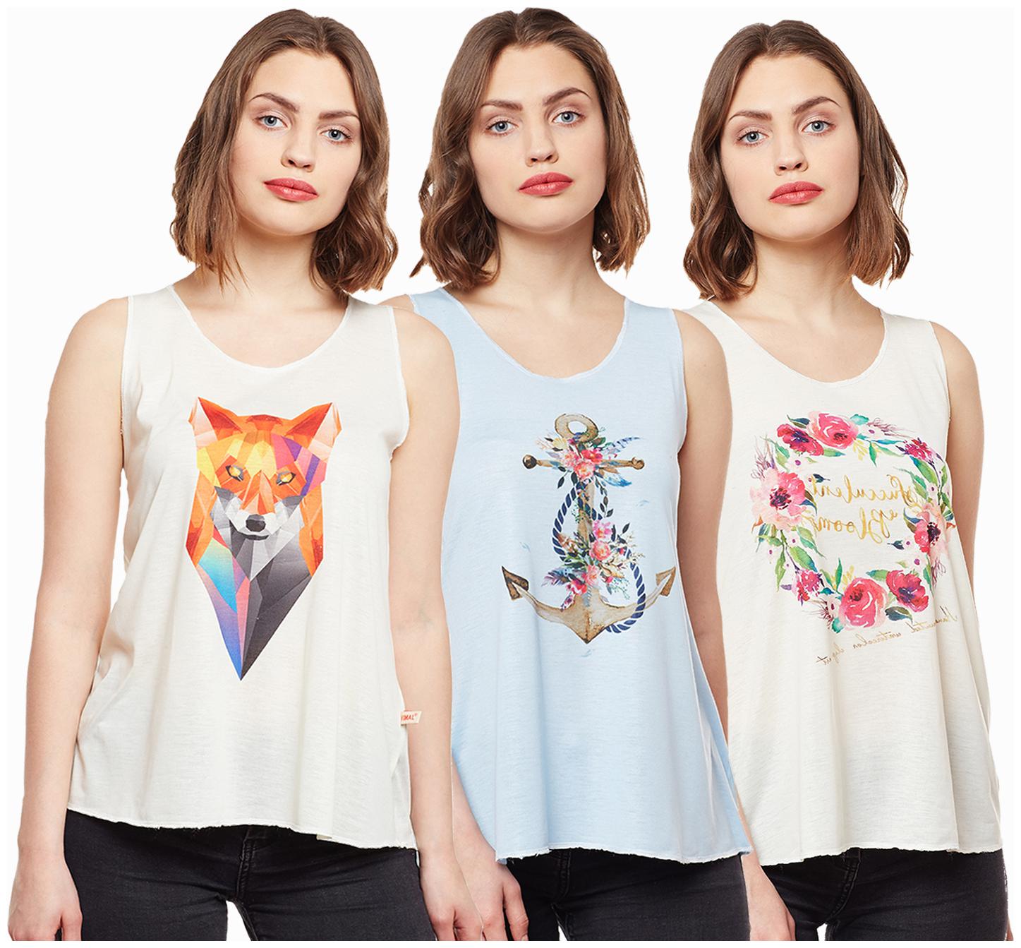 

VIMAL JONNEY Women Printed Regular top - Multi