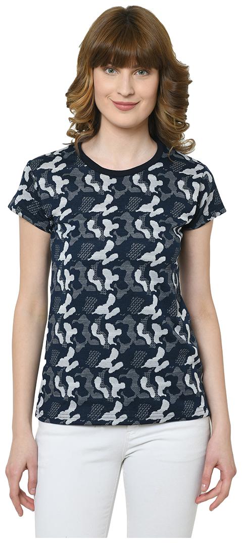 

VIMAL JONNEY Women Black Regular fit Round neck Cotton T shirt