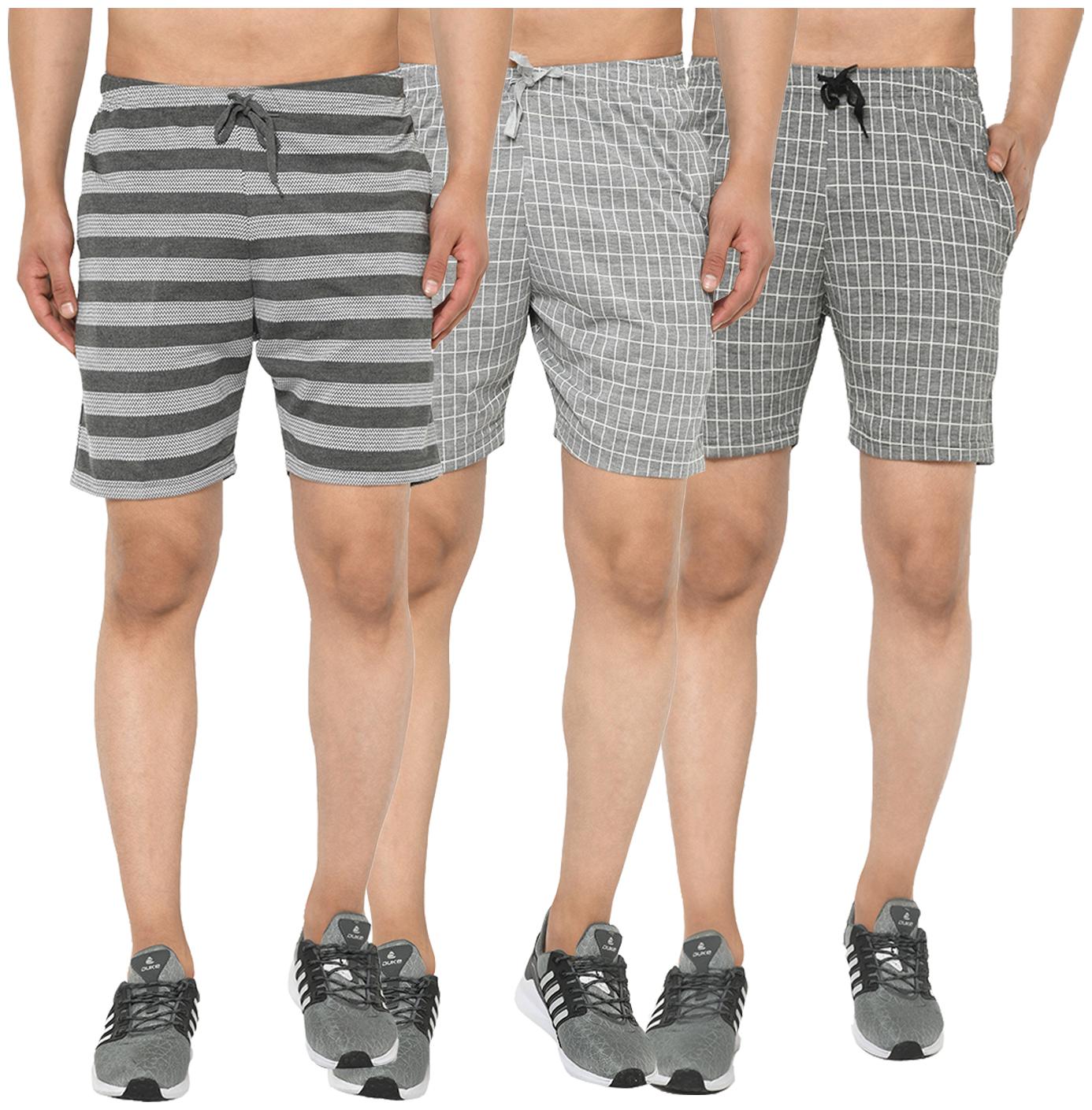 

VIMAL JONNEY Men Grey Regular Fit Regular Shorts