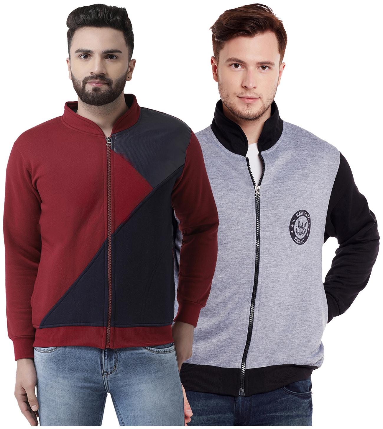 

VIMAL JONNEY Multicolor Cotton Sweatshirts For Men(Pack Of 2)
